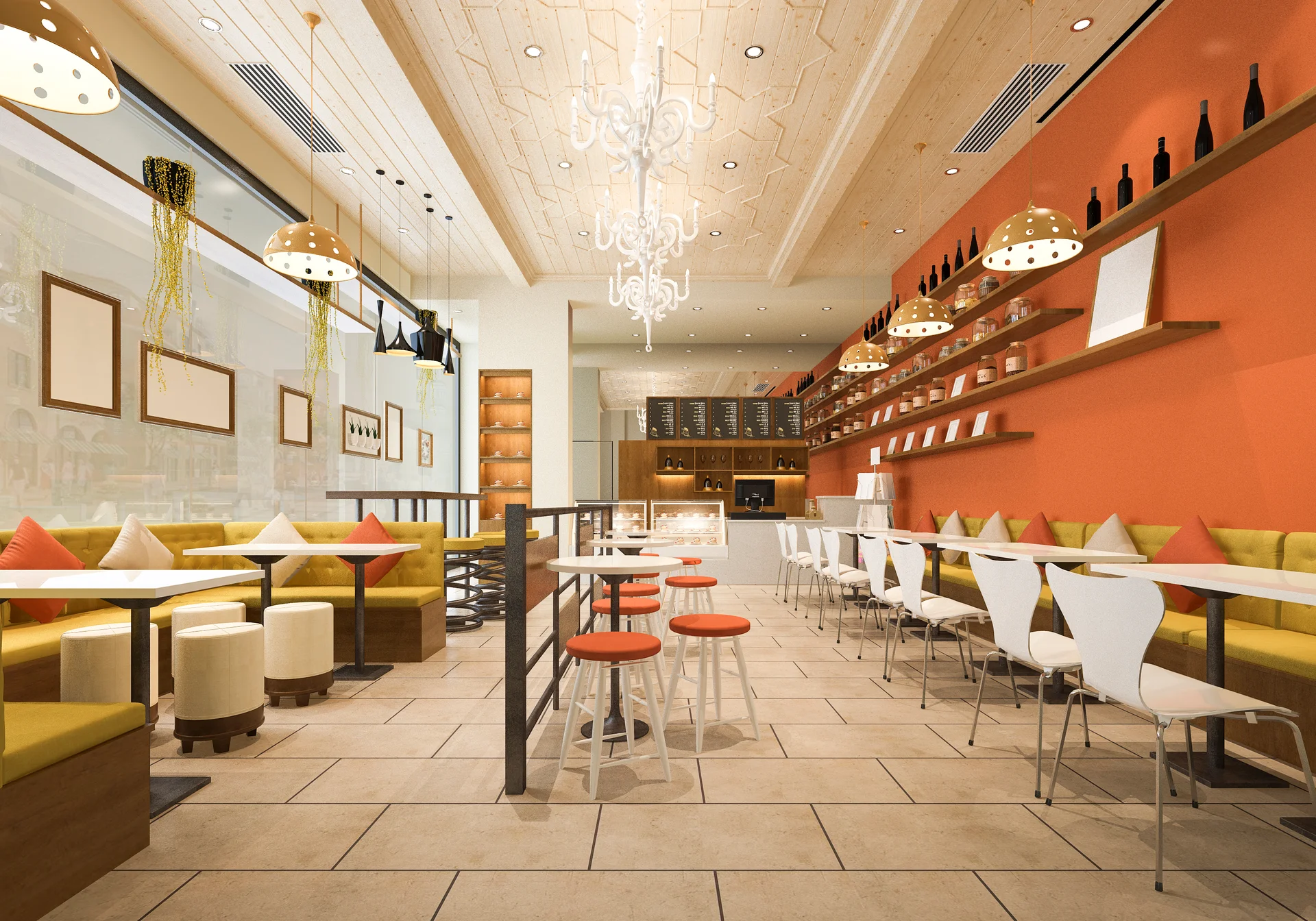 3d Rendering Loft Luxury Hotel Reception Cafe Lounge Restaurant. Uncategorized wallpaper. 3000×2100px. Free download for p…
