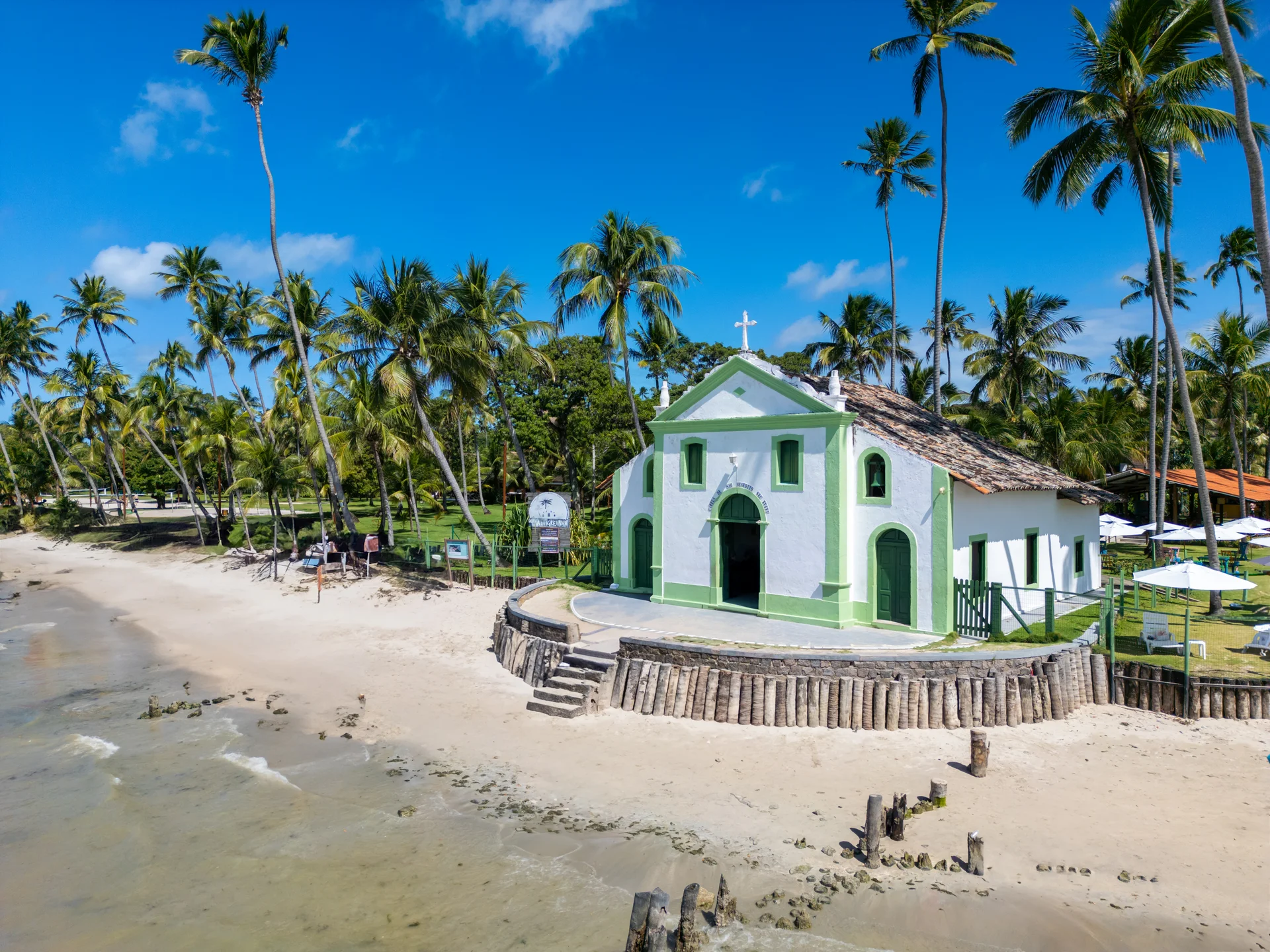 Aerial Photo Sao Benedito Church Praia Dos Carneiros Tamandare Pernambuco Brazil 1. Aerial wallpaper. 8064×6048px. Free do…
