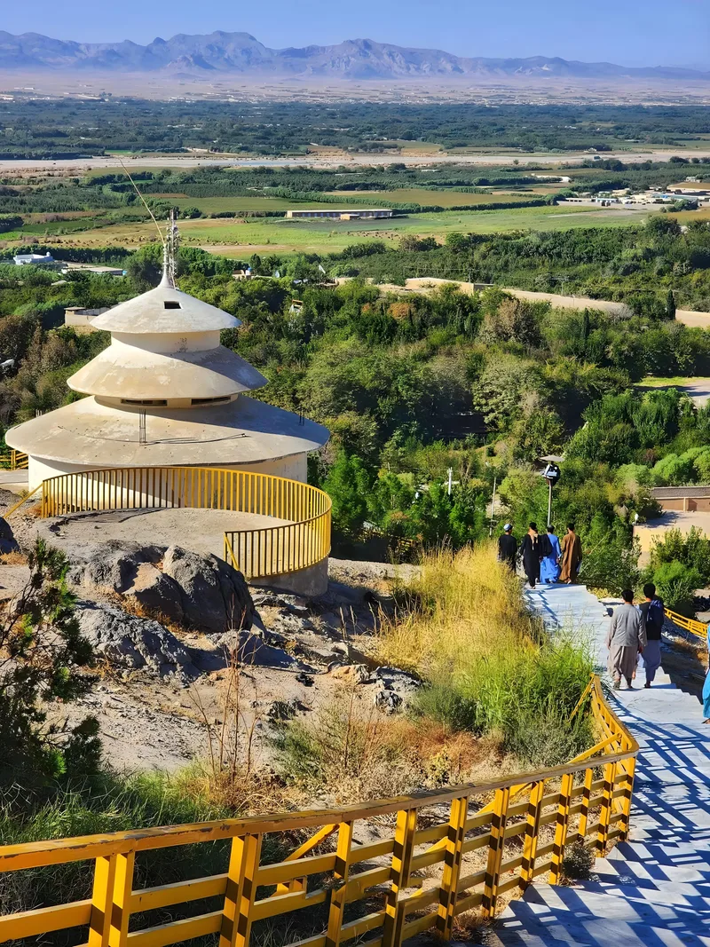 Afghanistan Kandahar Blue Mosque With Blue Dome Blue Drone Masjid