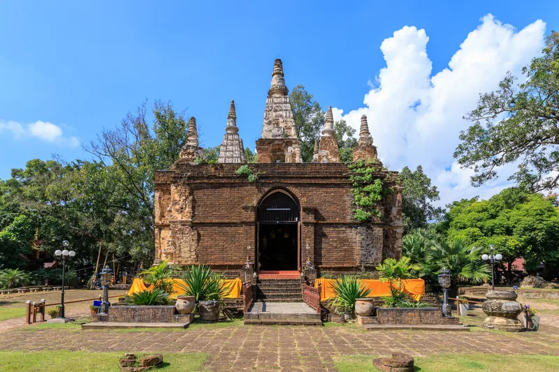 Ancient Pagoda Wat Photharam Maha Wihan Chet Yot Chiang Man Chiang Mai North Thailand