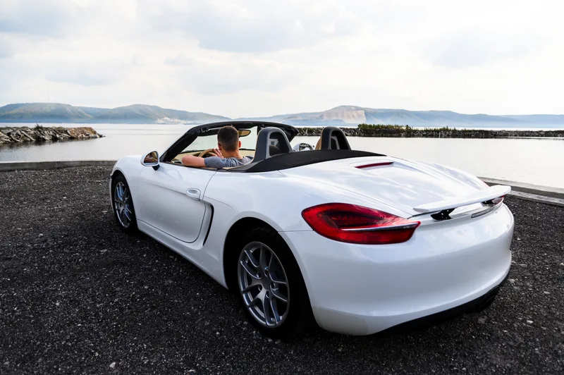 Back Shot White Car