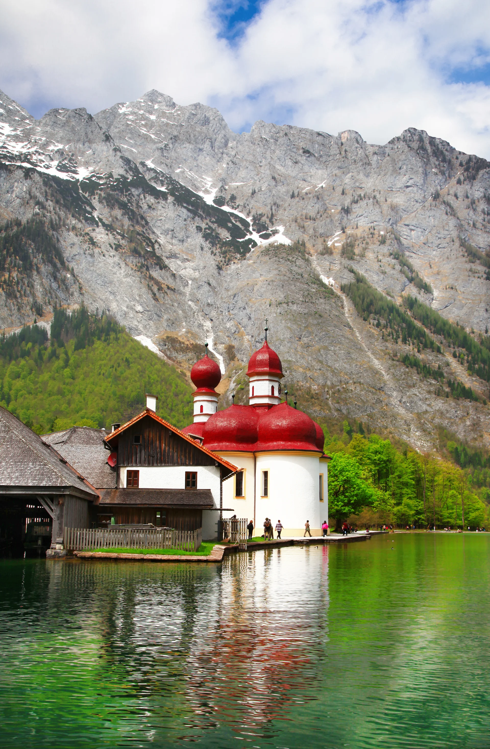 Beautiful Alpine Scenery Crystal Lake Koenigsee With Church. Uncategorized wallpaper. 3621×5535px. Free download for perso…