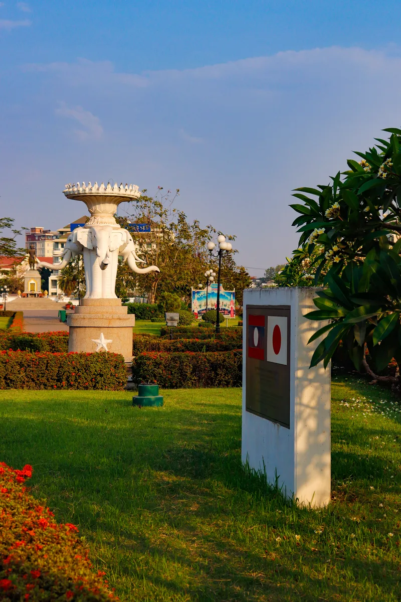 Beautiful Panoramic View Vientiane City Laos