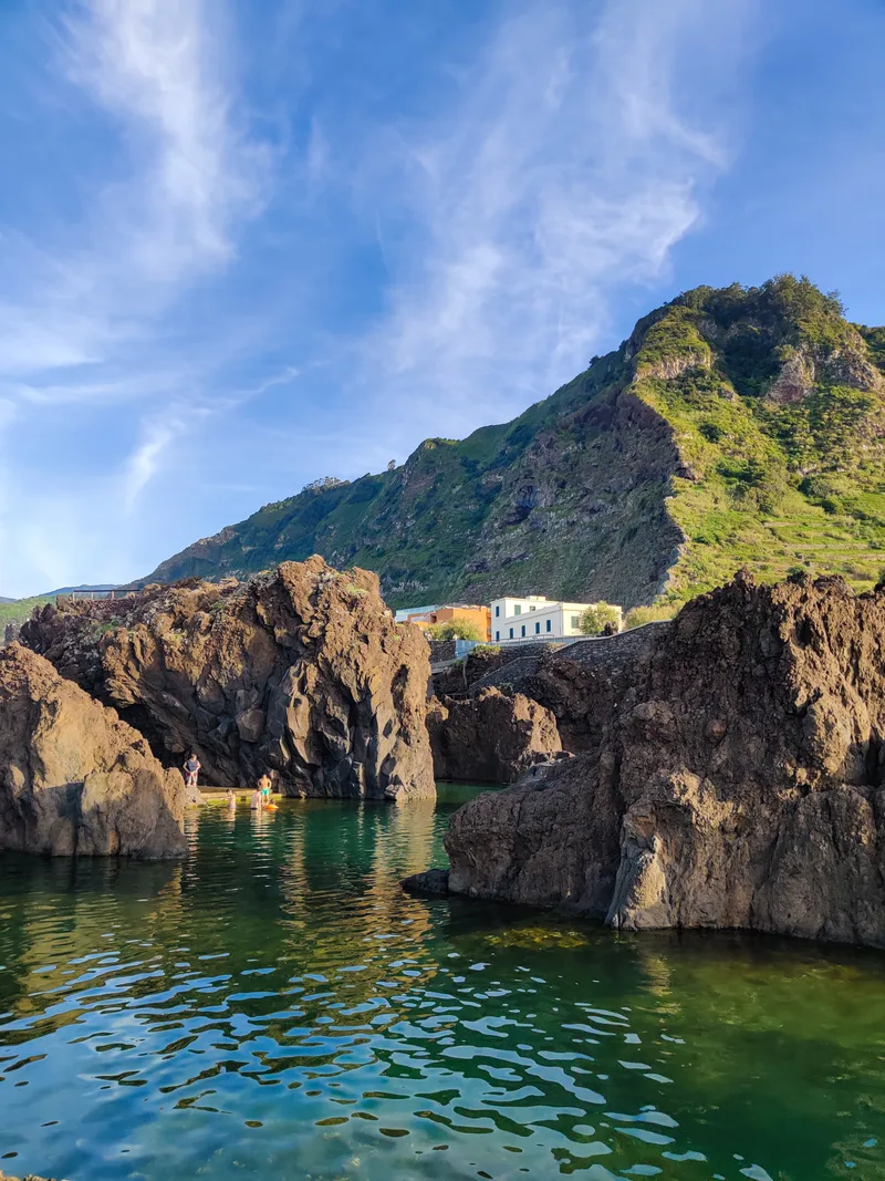 Beautiful Rocky Mountains By Sea Island Madeira Portugal