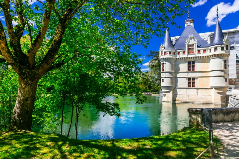 Beautiful Romantic Castles Famous Loire Valley Azay Le Redeau France
