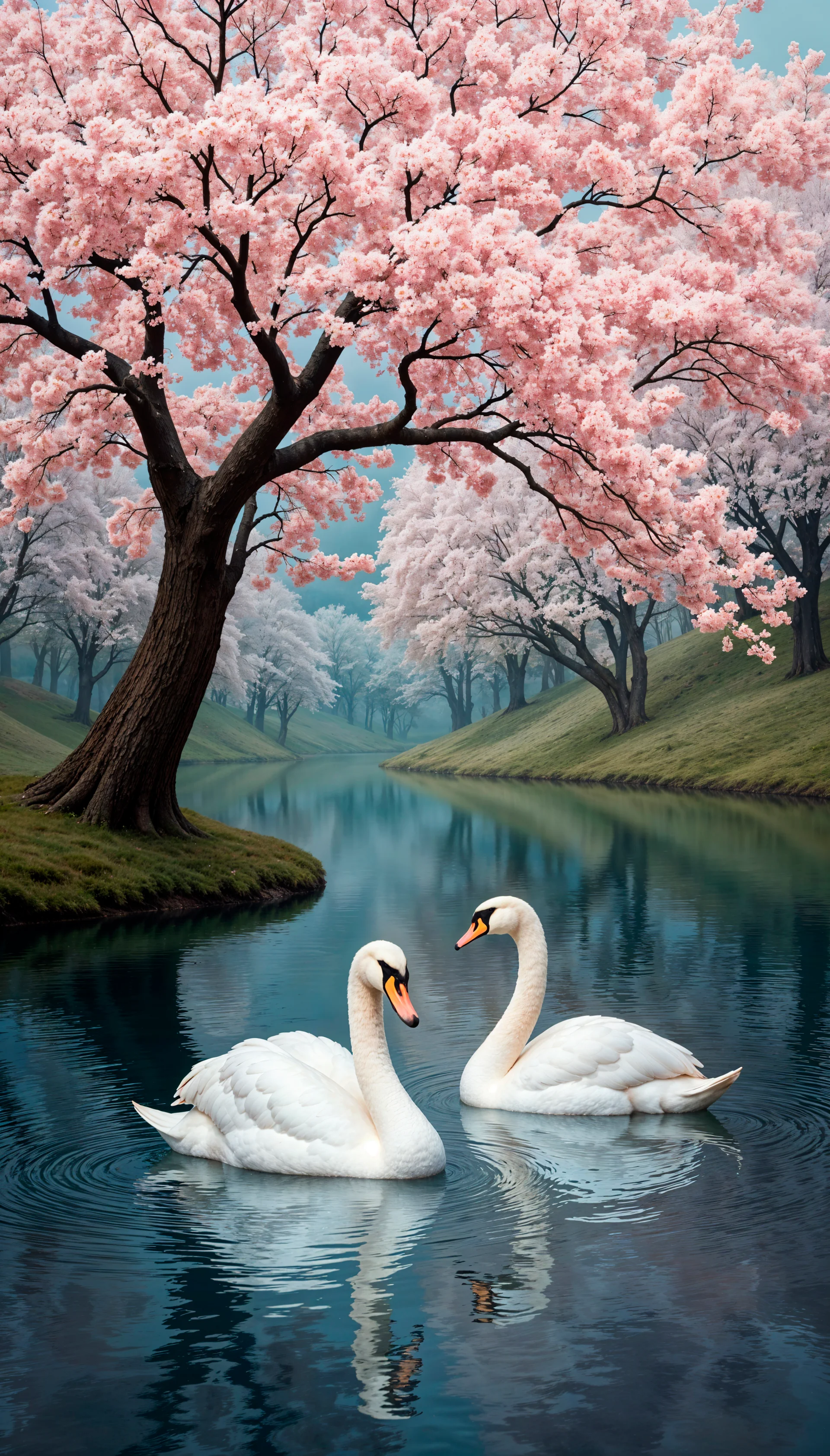 Beautiful Spring Landscape With Blooming Flowers. Uncategorized wallpaper. 4563×8000px. Free download for personal use.