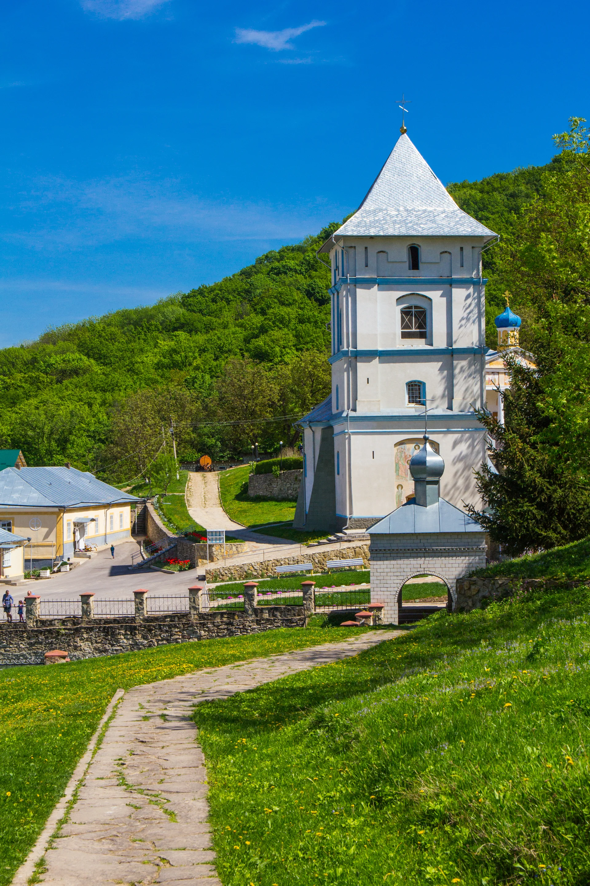 Beautiful View Kalarashovsky Holyuspensky Woman Monastery Sany Sammer Day Convent Located Right Bank Dniester Near Kalaras…