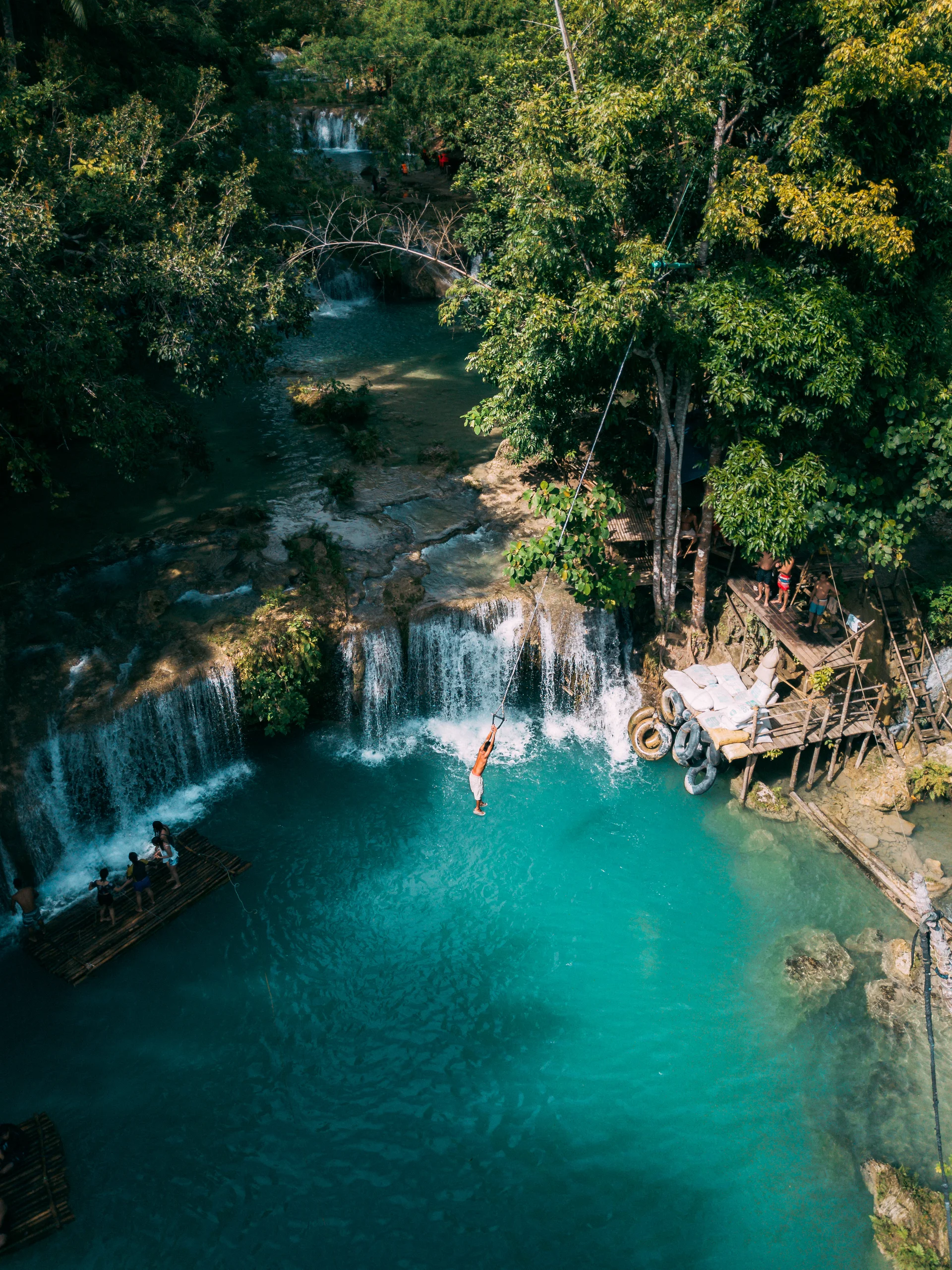 Beautiful Waterfall Streaming Down Into River Surrounded By Greens. Nature wallpaper. 2903×3873px. Free download for perso…