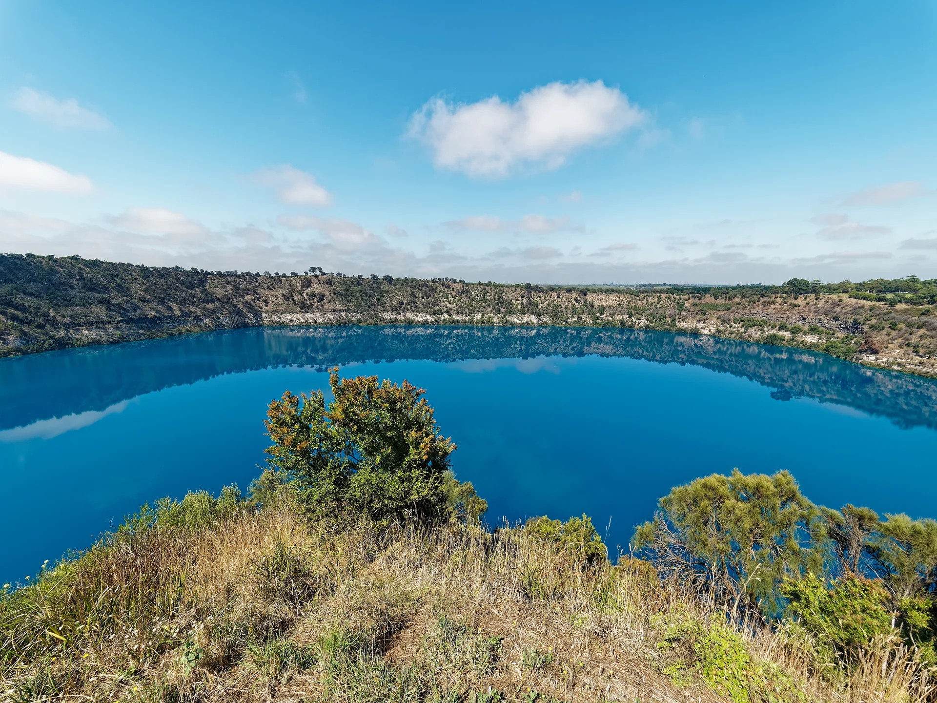 Blue Lake Volcano Crater. Nature wallpaper. 4608×3456px. Free download for personal use.