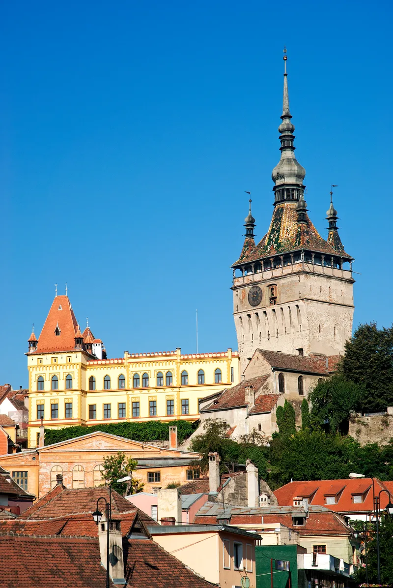 Buildings City Against Clear Sky