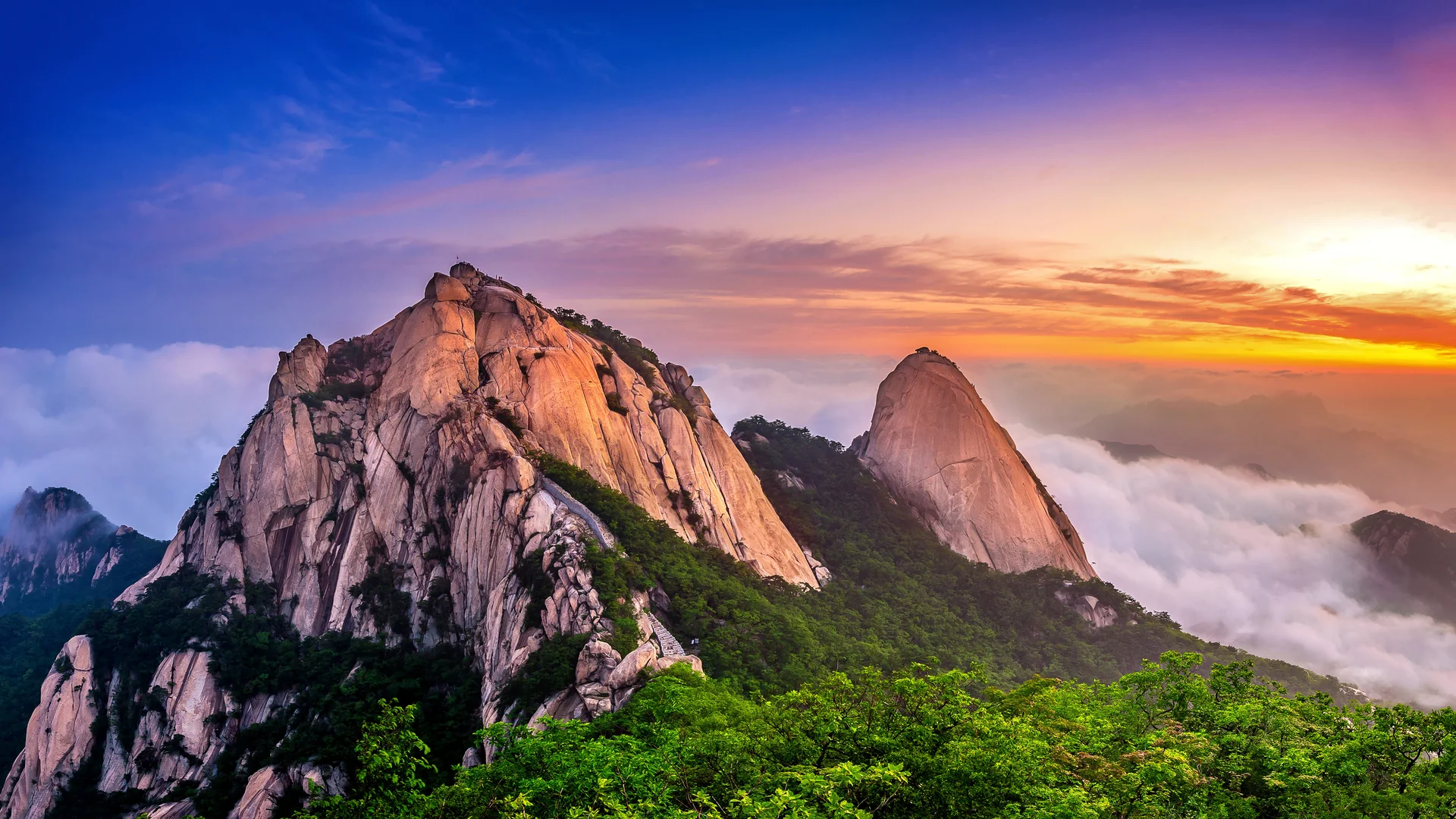 Bukhansan Mountains Is Covered By Morning Fog Sunrise Seoul Korea. Uncategorized wallpaper. 4928×2772px. Free download for…