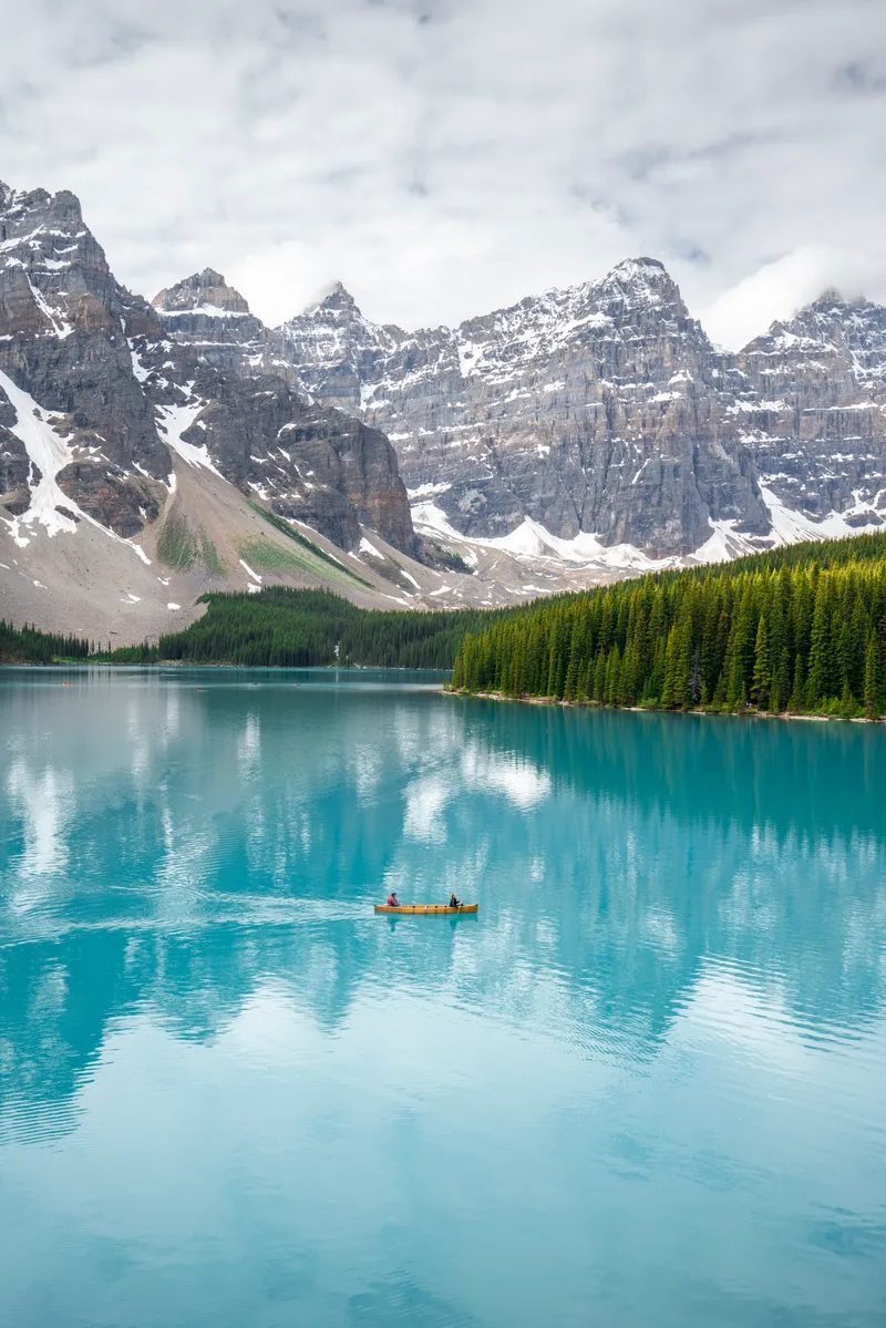 Canoe Moraine Lake Canada