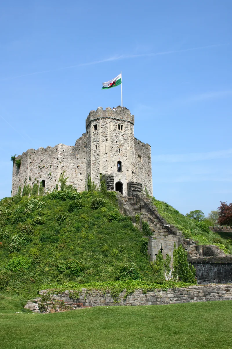 Cardiff Wales April 29 2007 Norman Shell Keep Cardiff Castle Atop Motte