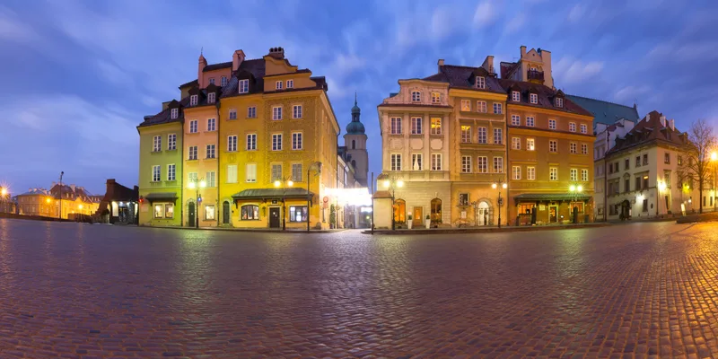Castle Square Morning Warsaw Poland