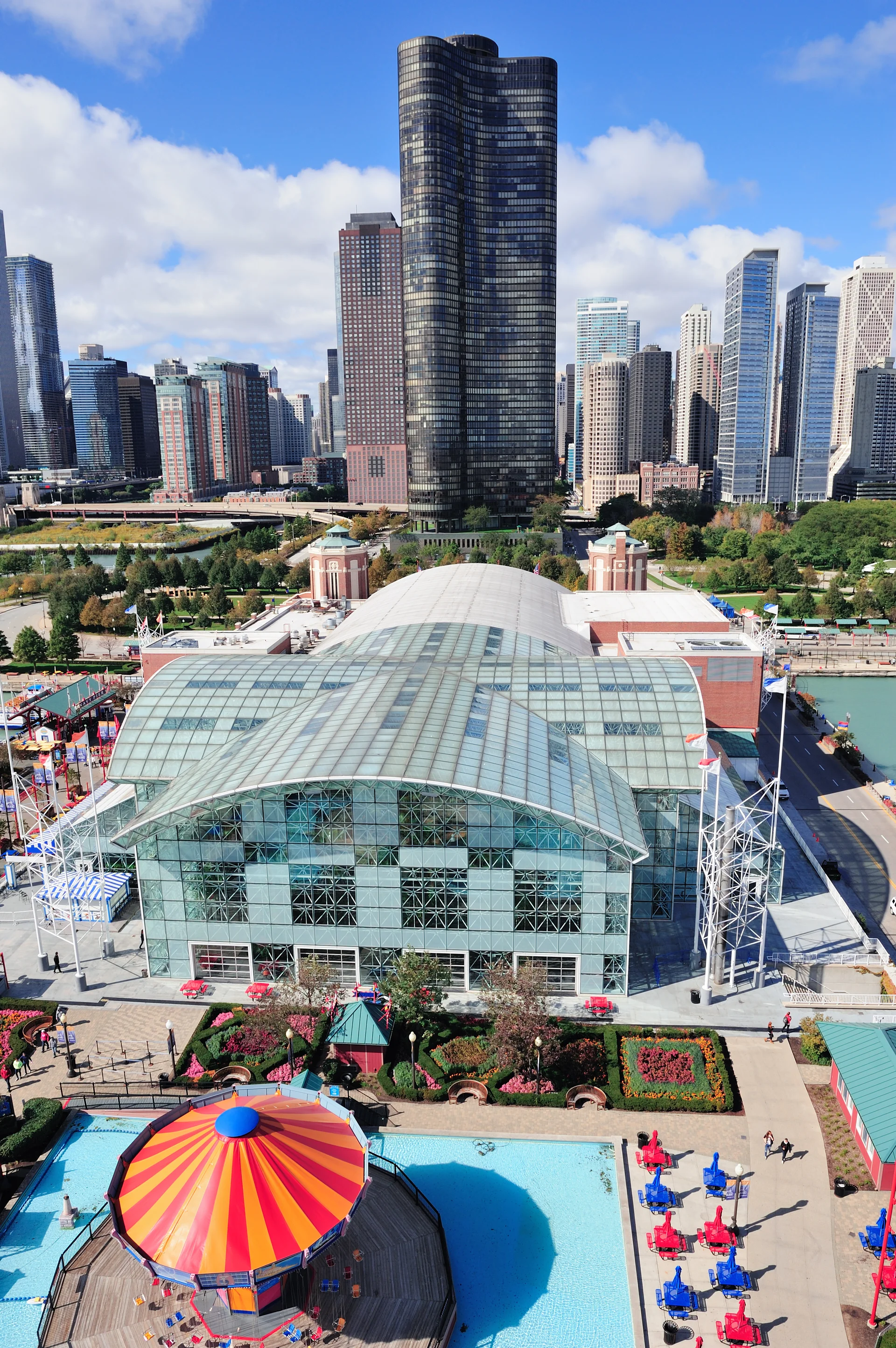 Chicago City Downtown Urban Skyline With Skyscrapers Lake Michigan With Cloudy Blue Sky. Cities wallpaper. 2795×4203px. Fr…