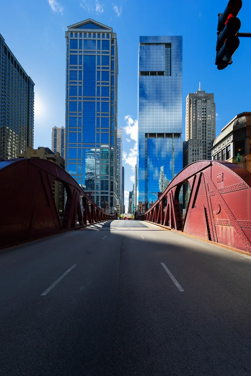 Chicago Downtown Bridge Buiding Usa