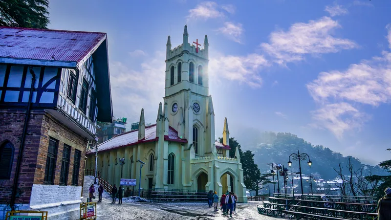 Christ Church Shimla Image Hd Winter