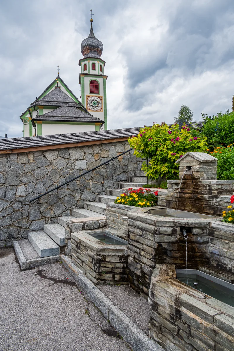 Church Mountain Village San Cassiano Val Badia Heart Dolomites