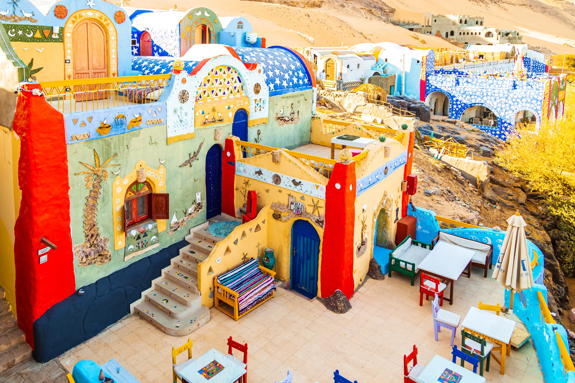 Colorful Bright Houses Famous Nubian Village Aswan Egypt October 17 2023. Uncategorized wallpaper. 5472×3648px. Free downl…