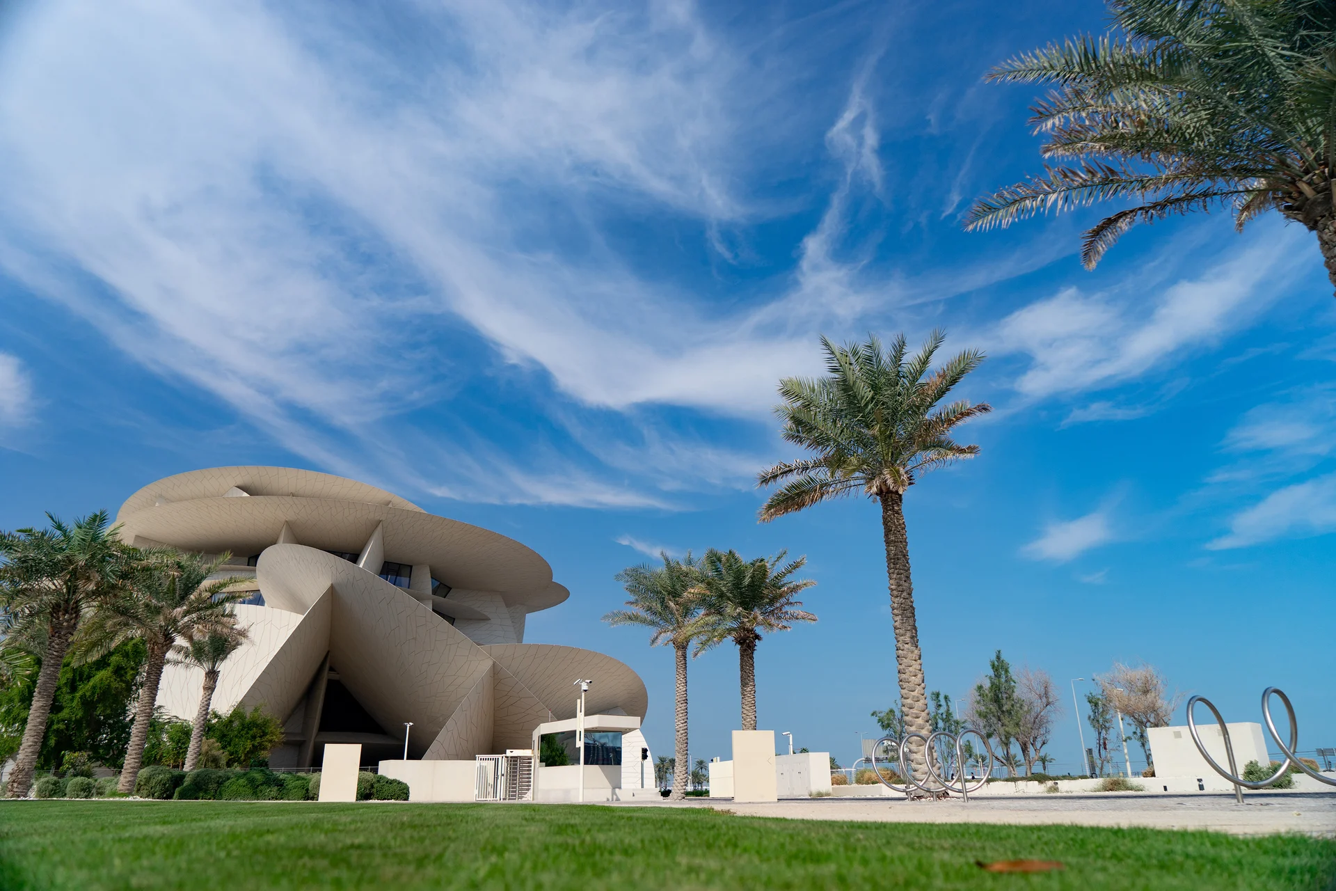 Doha Qatar Landscape With Qatar National Museum Sunny Day. Uncategorized wallpaper. 4000×2667px. Free download for persona…