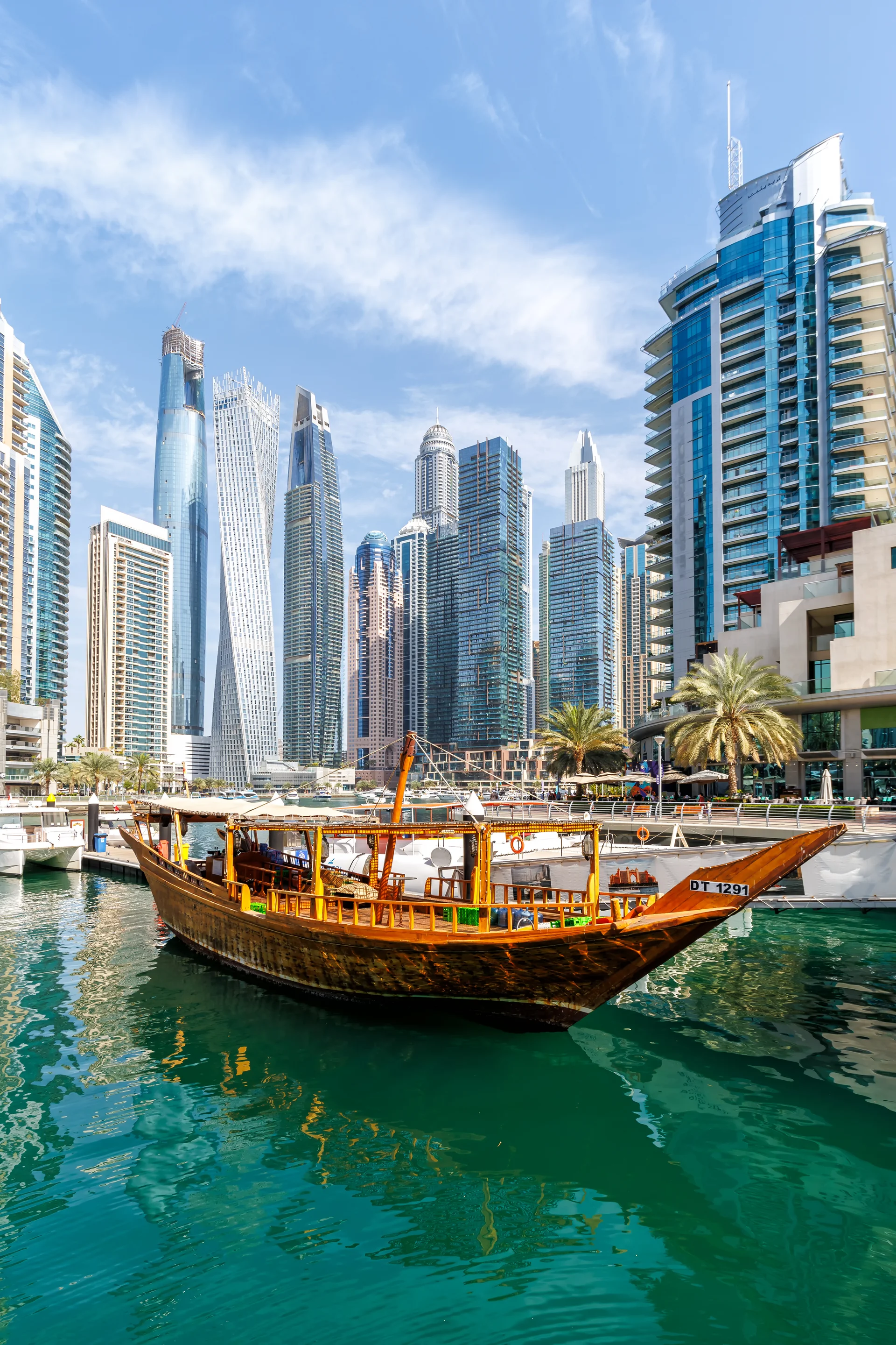 Dubai Marina Skyline Cityscape With Skyscraper Buildings Water Portrait Format. Cities wallpaper. 4000×6000px. Free downlo…