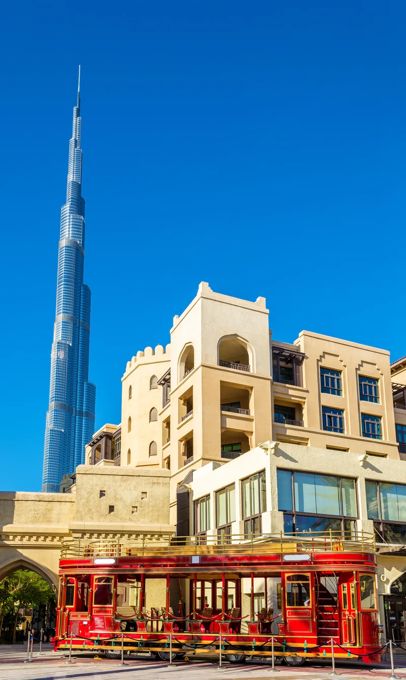 Dubai Trolley Doubledeck Heritagestyle Opentop Tram