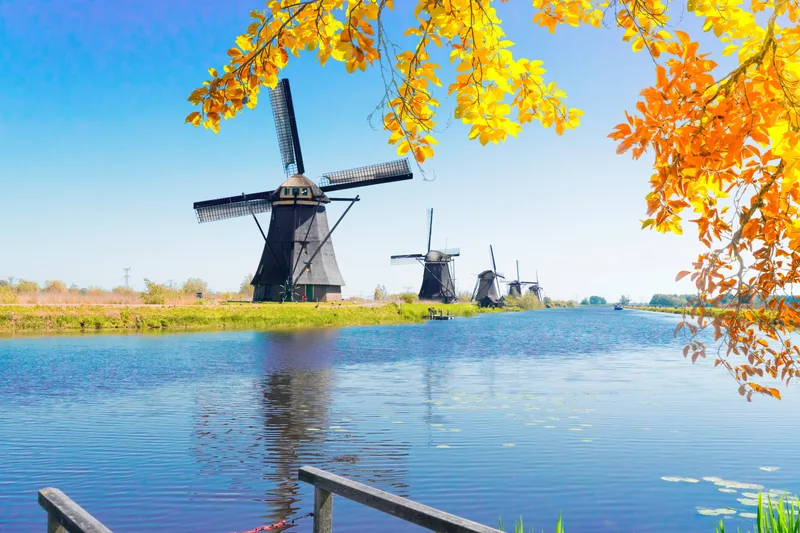 Dutch Windmill River Waters