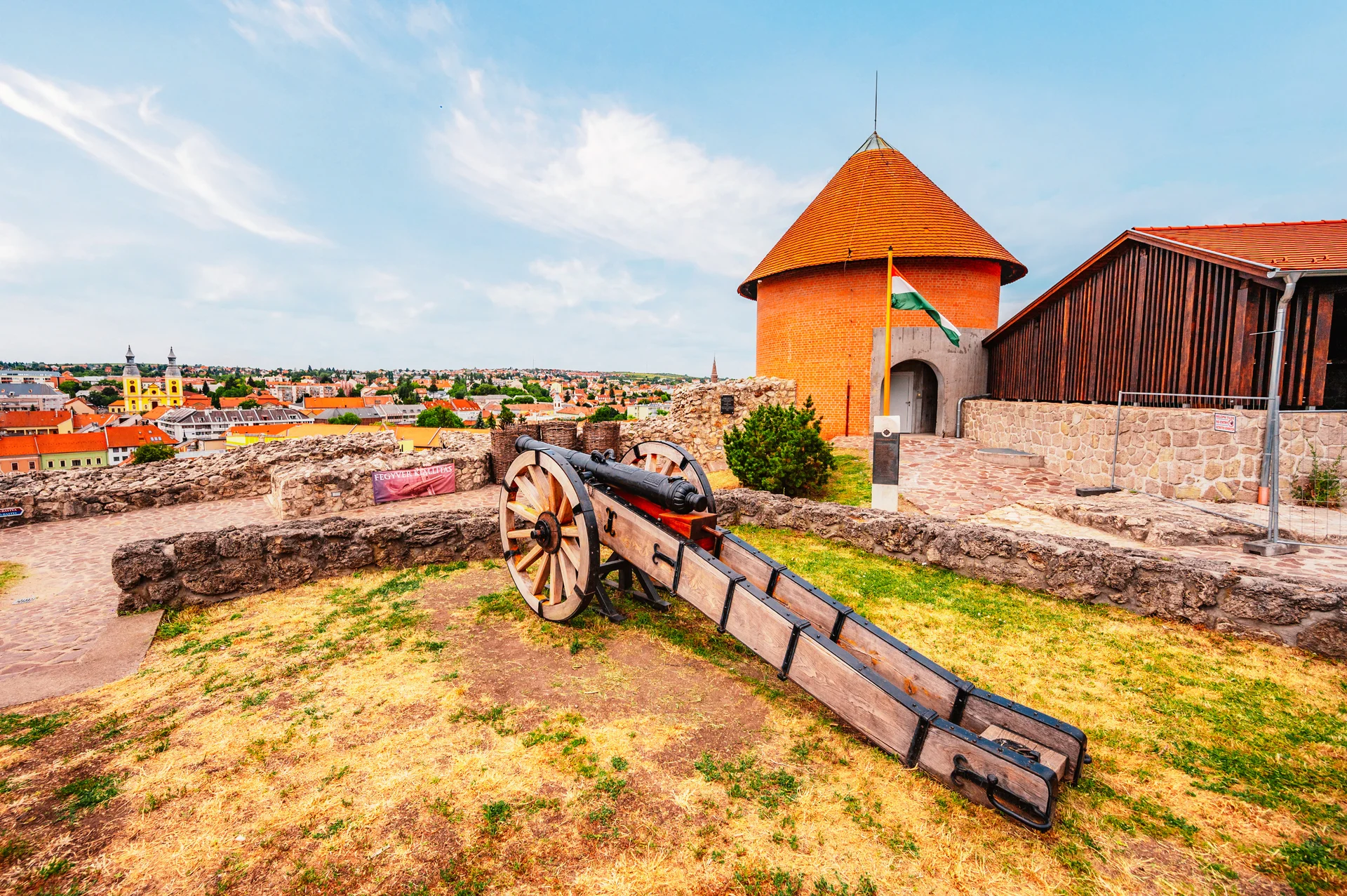 Eger Hungary View Medieval Old Town From Historical Fortress. Aerial wallpaper. 4000×2661px. Free download for personal use.