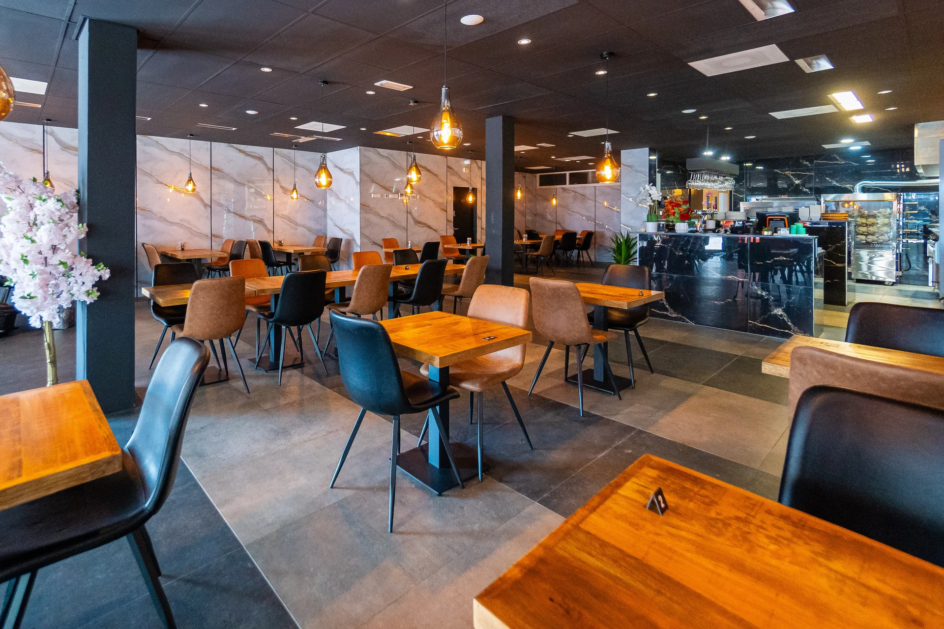 Empty Wood Table With Blur Interior Outdoor Space Coffee Restaurant Cafe Background. Nature wallpaper. 4561×3041px. Free d…