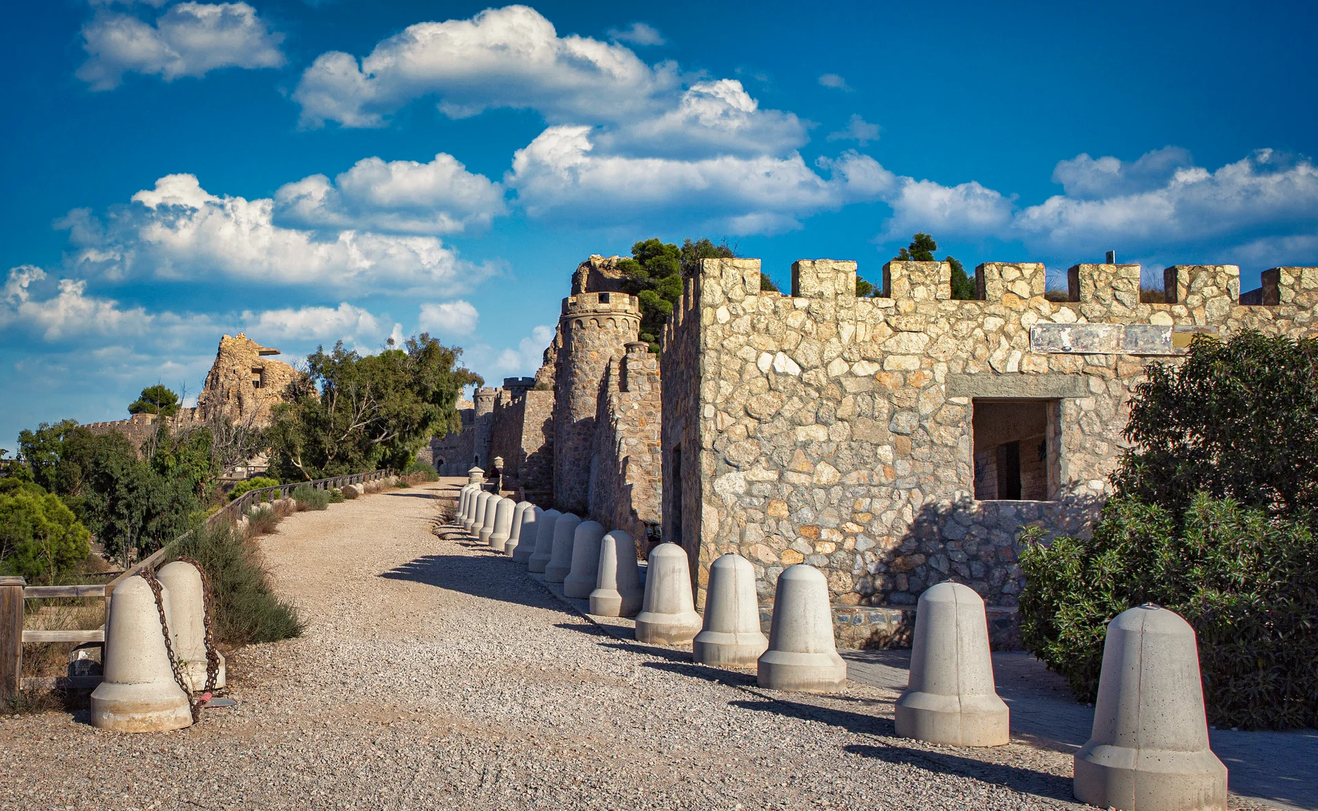 Entrance Road Fortress Bateria De Castillitos Spanish Coastal Artillery Support Fortification Located Cape Tioso Within Mu…