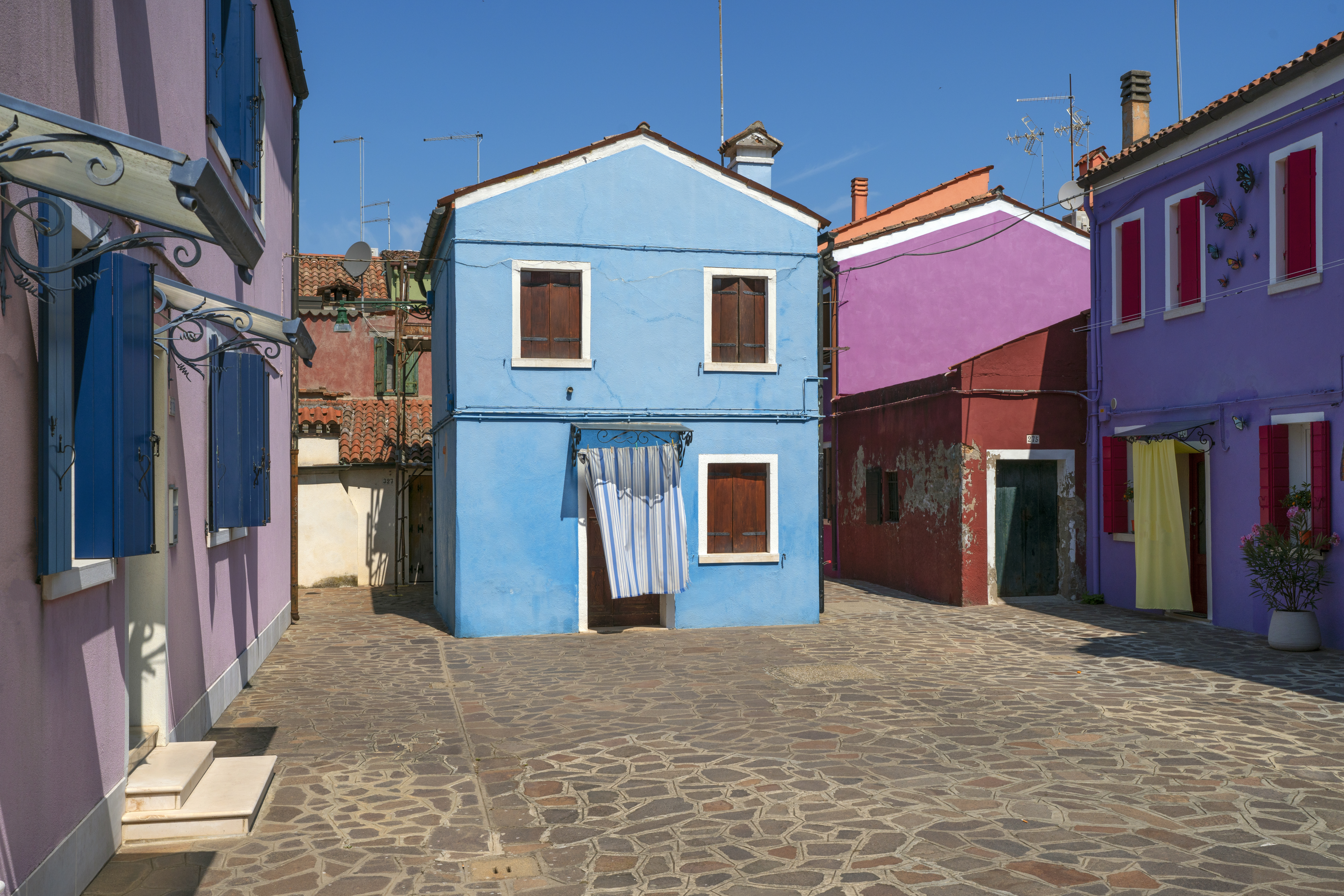 Famous View Burano Island Venice