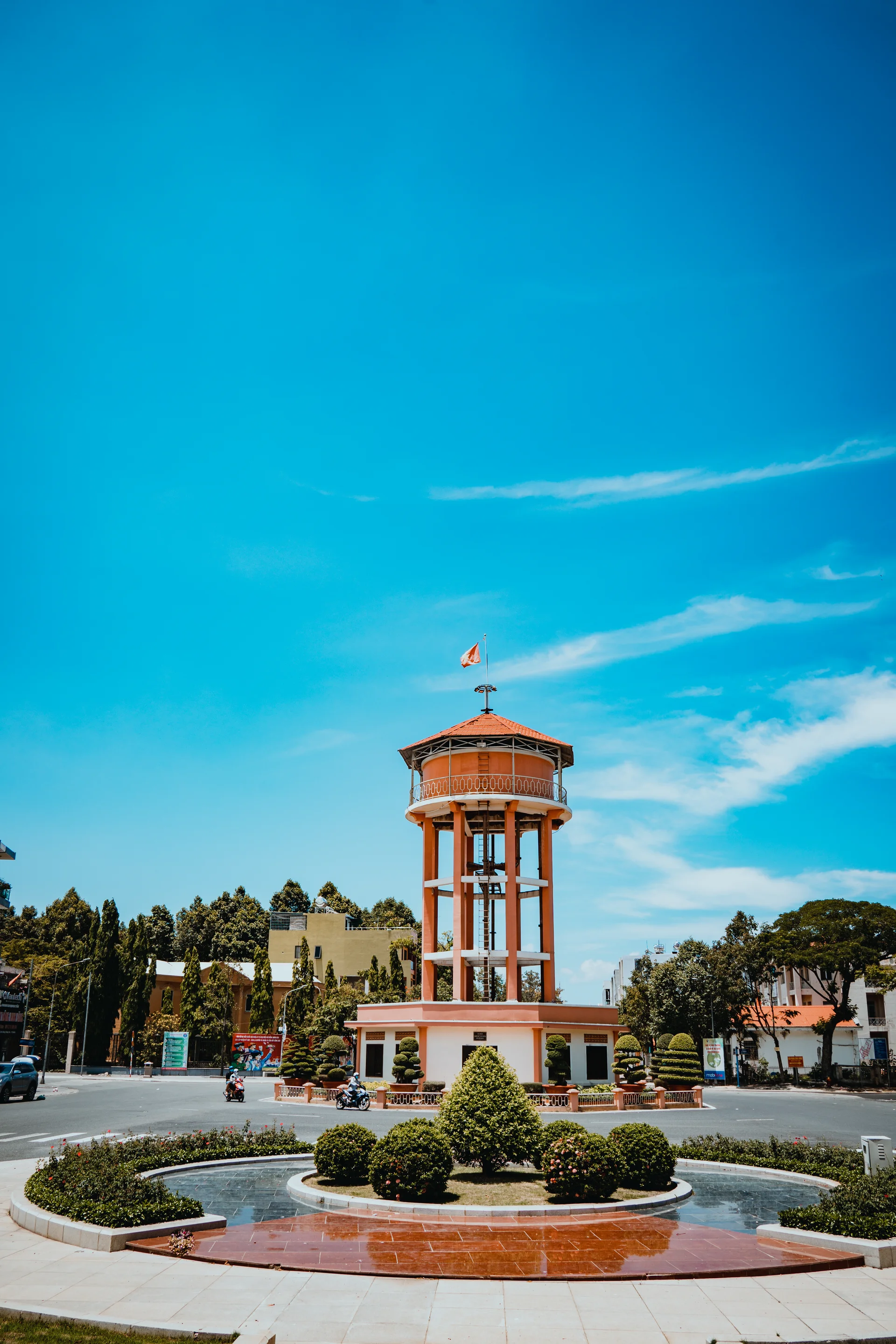 Focus Round House With Clear Blue Sky Cloudy This Is Historical Place Ba Ria City. Nature wallpaper. 4000×6000px. Free dow…