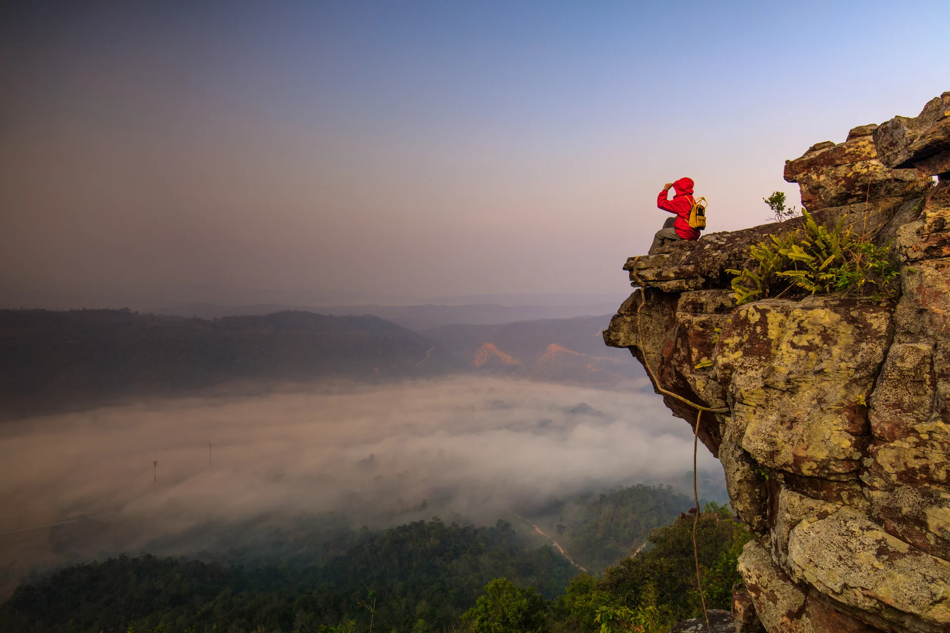Girl Red Jacket Touring Mountain. Uncategorized wallpaper. 6720×4480px. Free download for personal use.