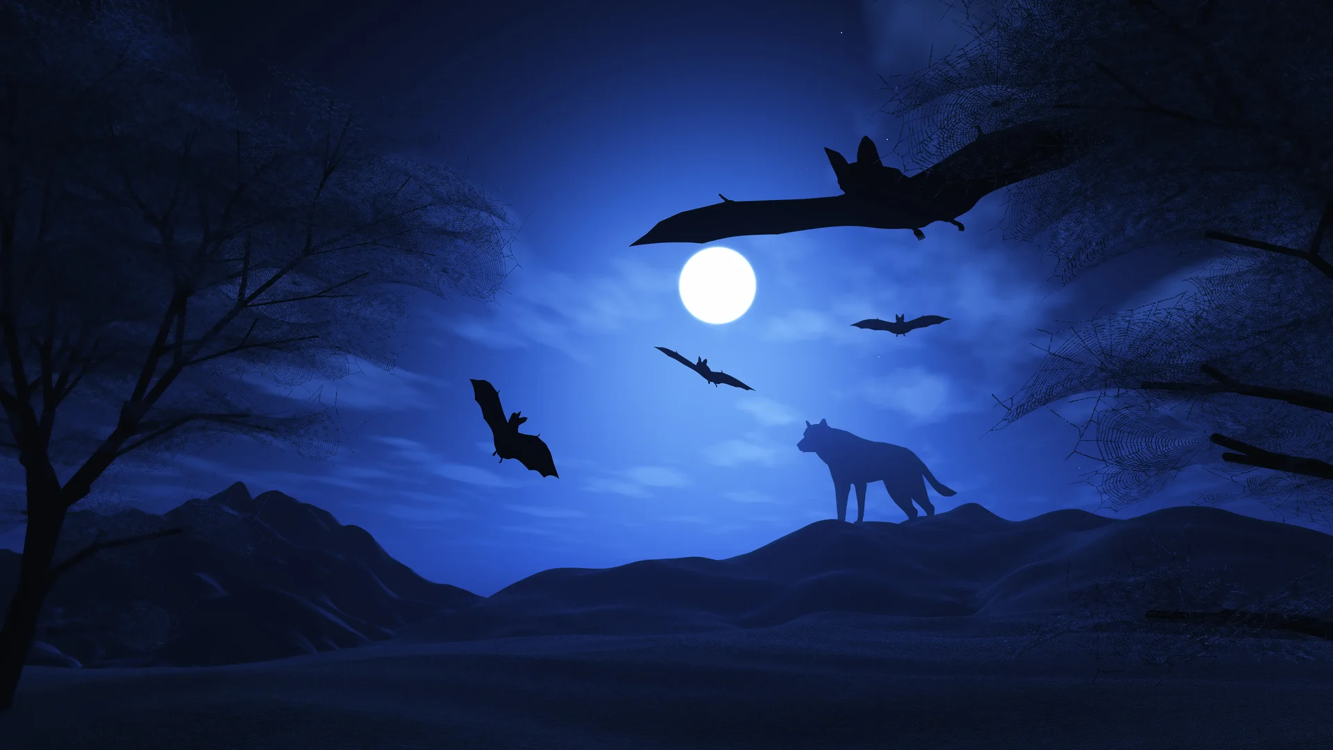 Halloween Night. Cities wallpaper. 6000×3375px. Free download for personal use.