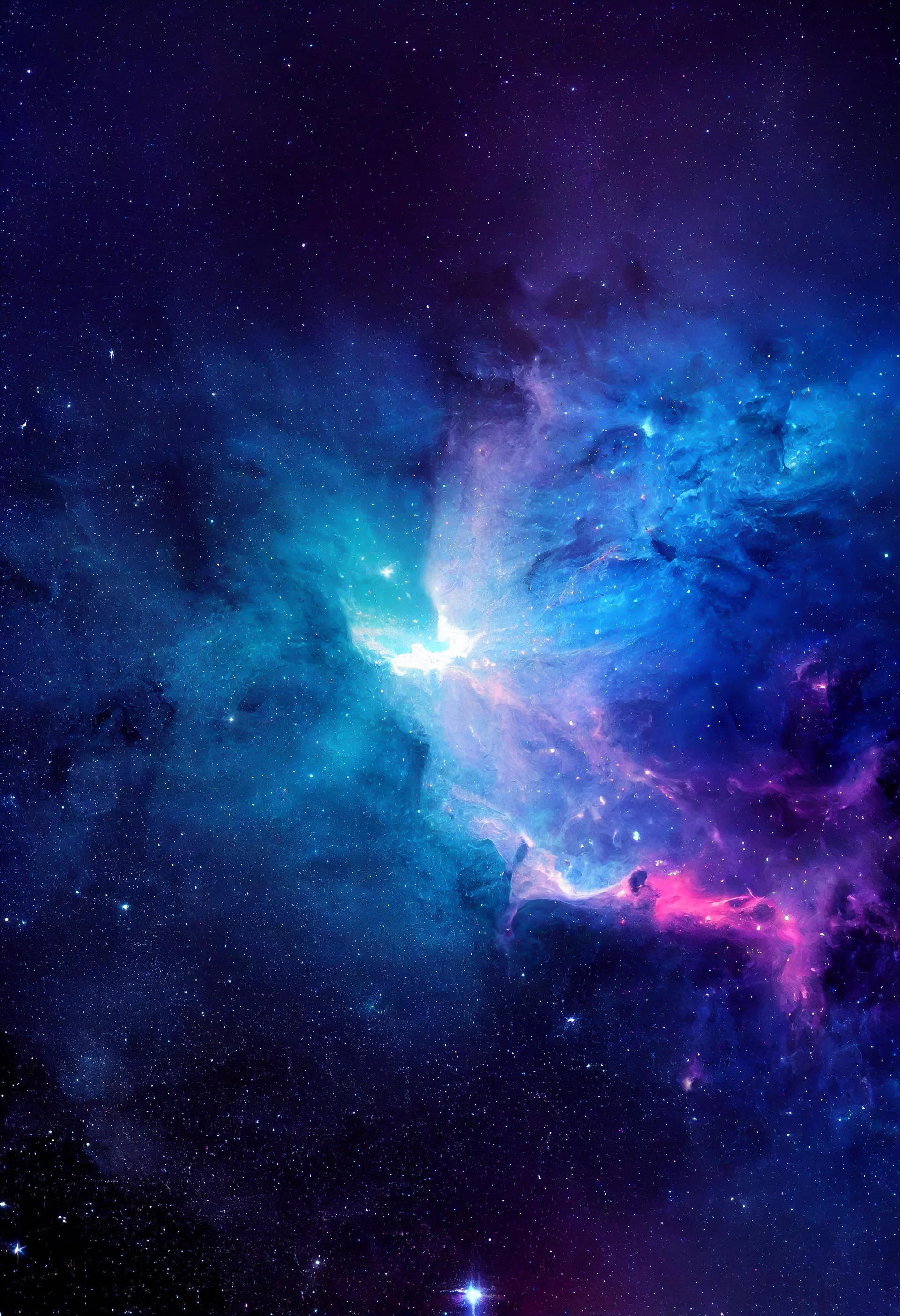 Hd Wallpaper Space Nebula Stars Universe Colorful Dark Blue 3d Rendering. Nature wallpaper. 3328×4864px. Free download for…