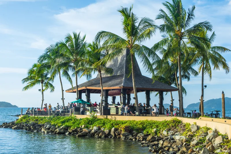 House Palm Trees Sea
