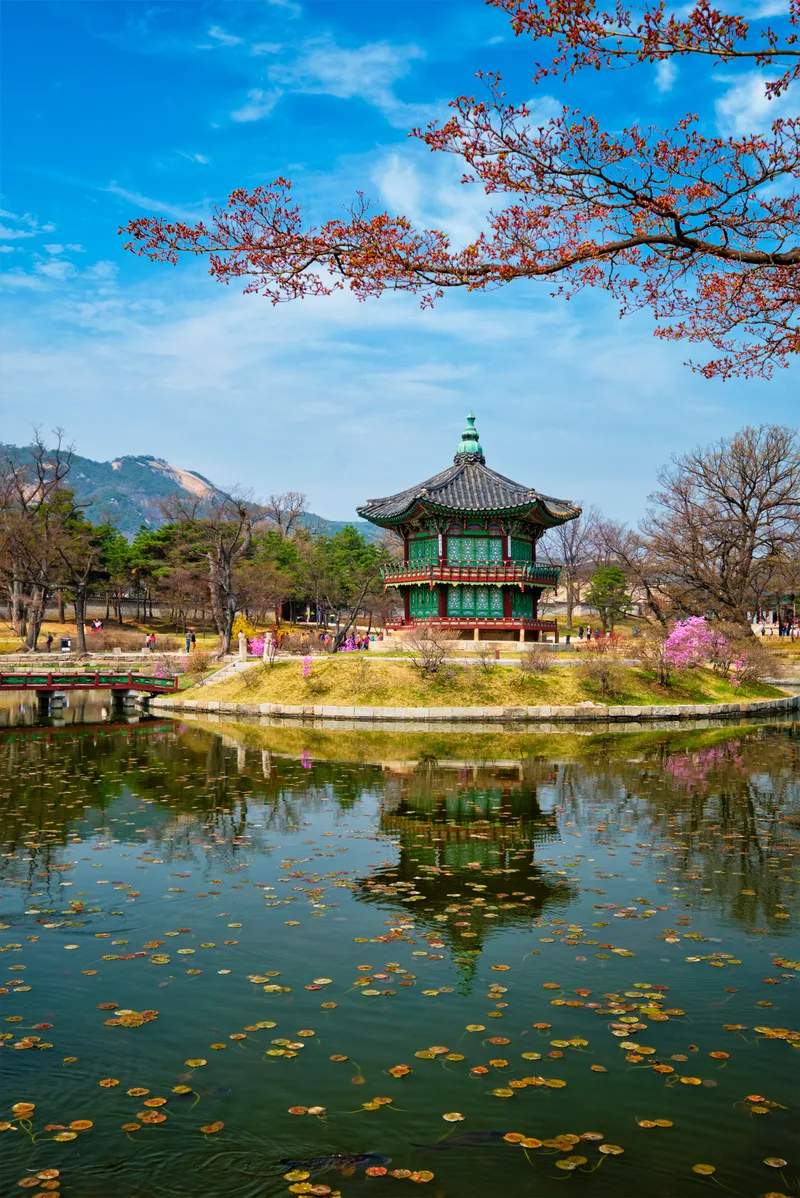 Hyangwonjeong Pavilion Gyeongbokgung Palace Seoul South Korea