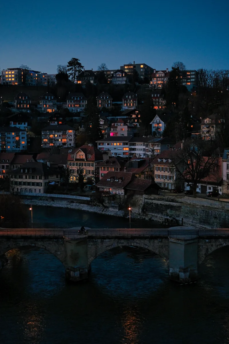 Illuminated Buildings City Night