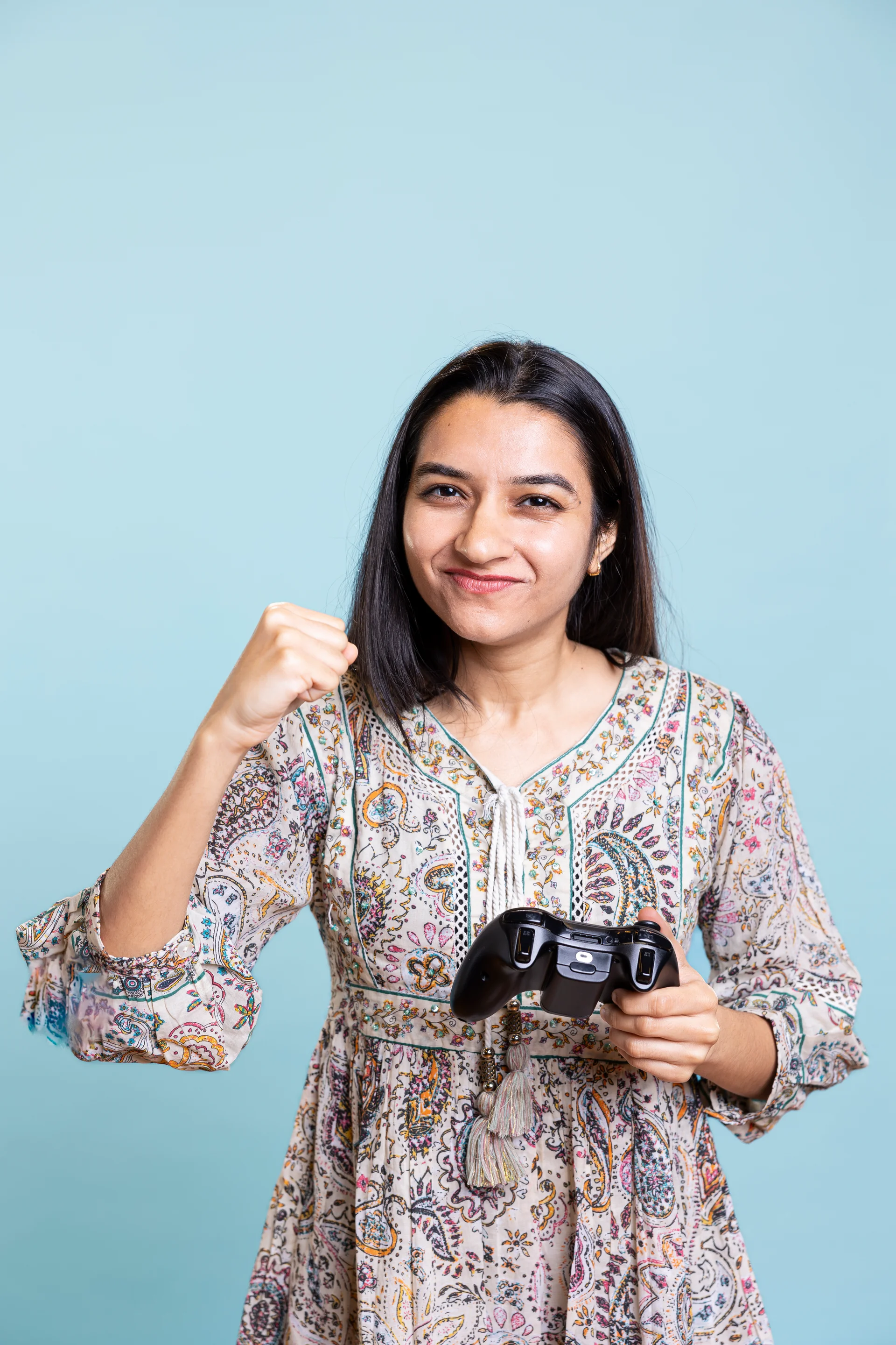 Indian Jolly Gamer Winning Video Gaming Championship Studio Feeling Confident Happy With. Uncategorized wallpaper. 3648×54…