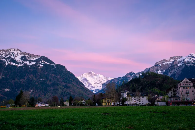 Interlaken City Jungfrau Switzerland