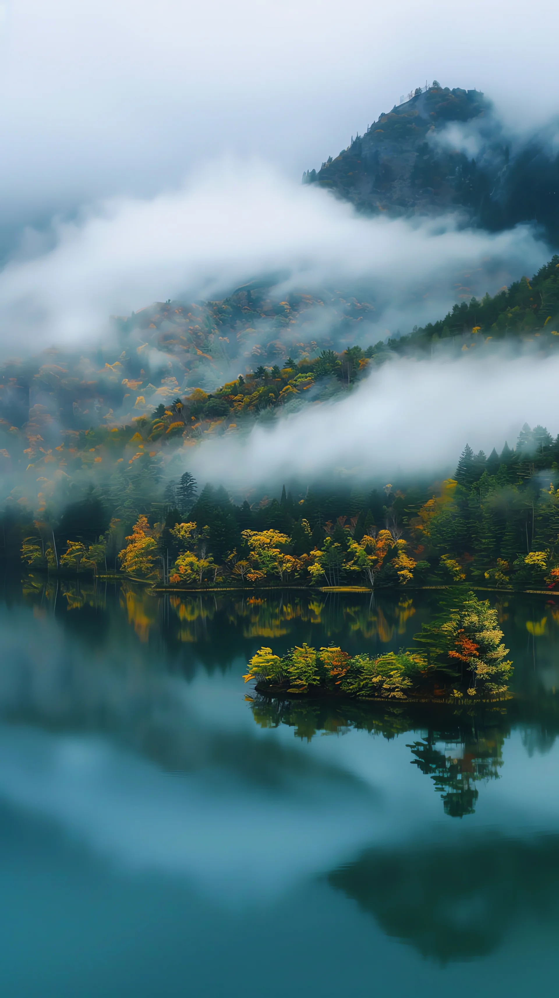 Lake With Mountain Background Forest Background. Nature wallpaper. 3264×5824px. Free download for personal use.
