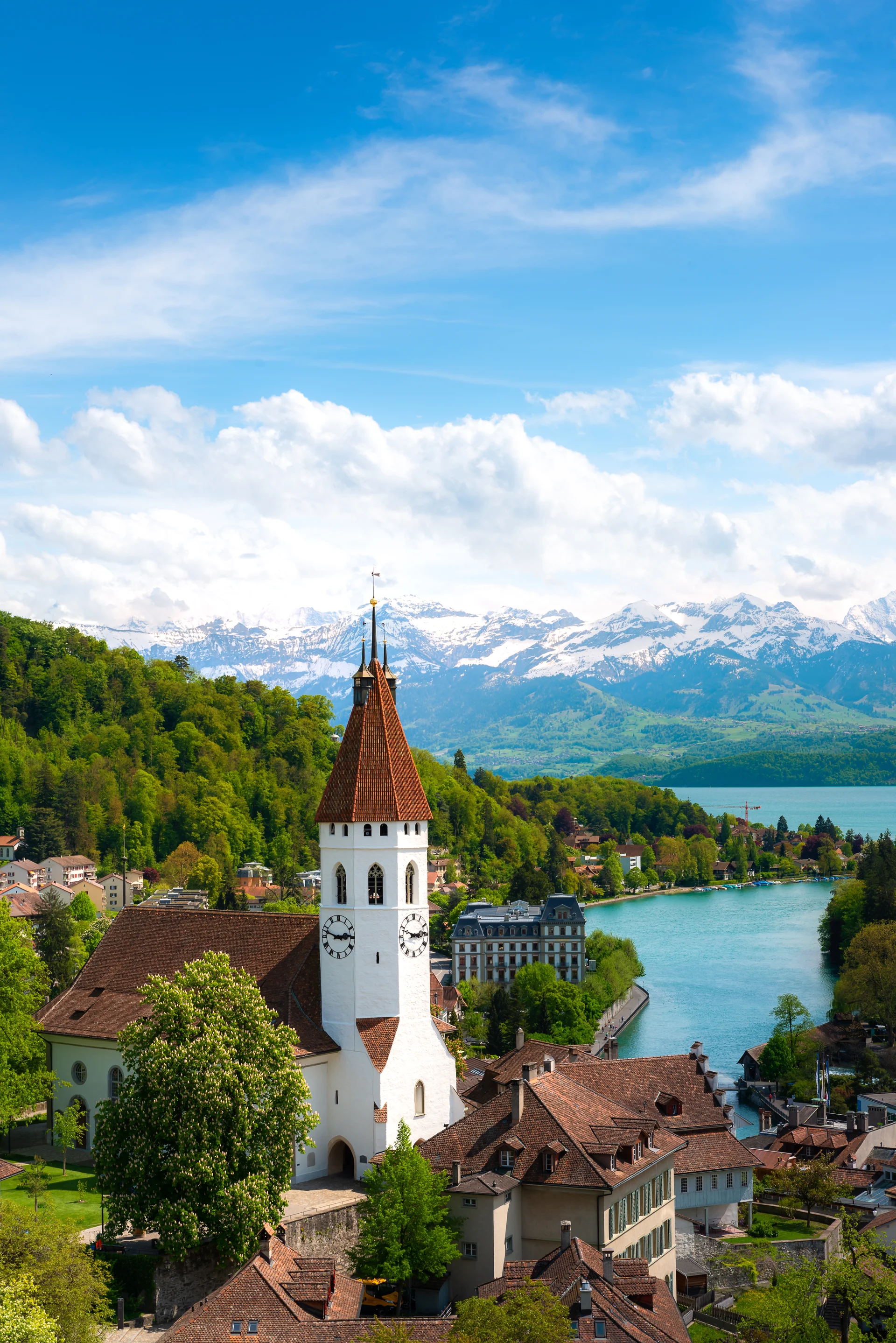 Landscape Historic City Thun Canton Bern Switzerland. Uncategorized wallpaper. 4912×7360px. Free download for personal use.