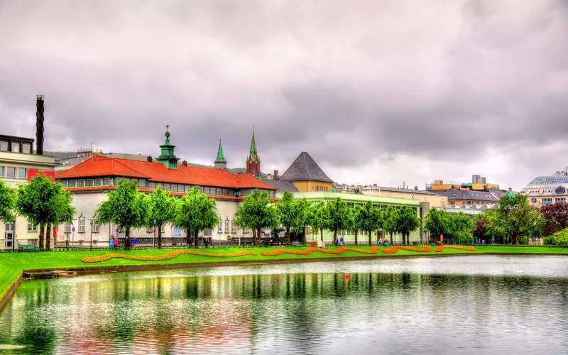 Lille Lungegardsvannet Lake City Centre Bergen Norway