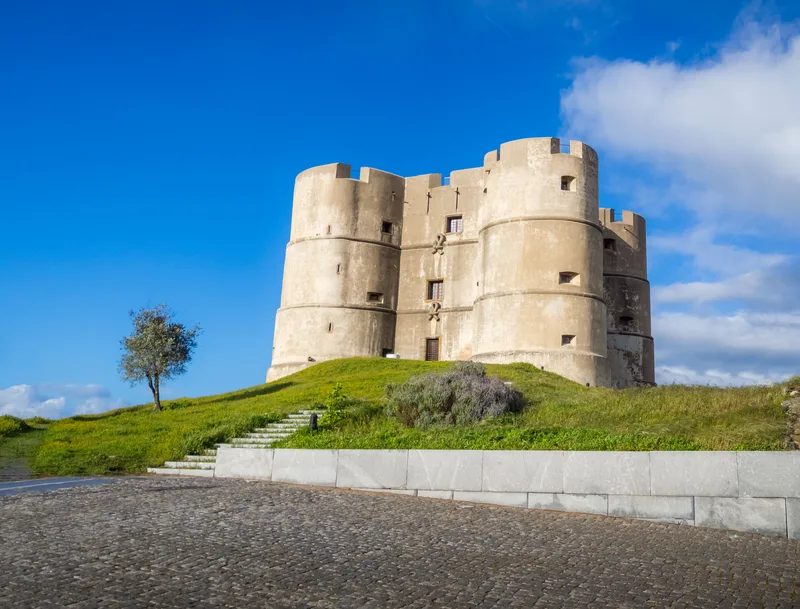 Low Angle Shot Castle Evoramonte Estremoz Portugal