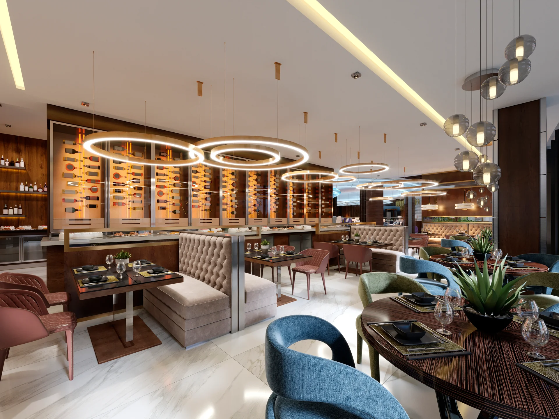 Luxury Restaurant Contemporary Style With Exquisite Modern Furniture Designer Listroy With Hidden Lighting. Uncategorized …