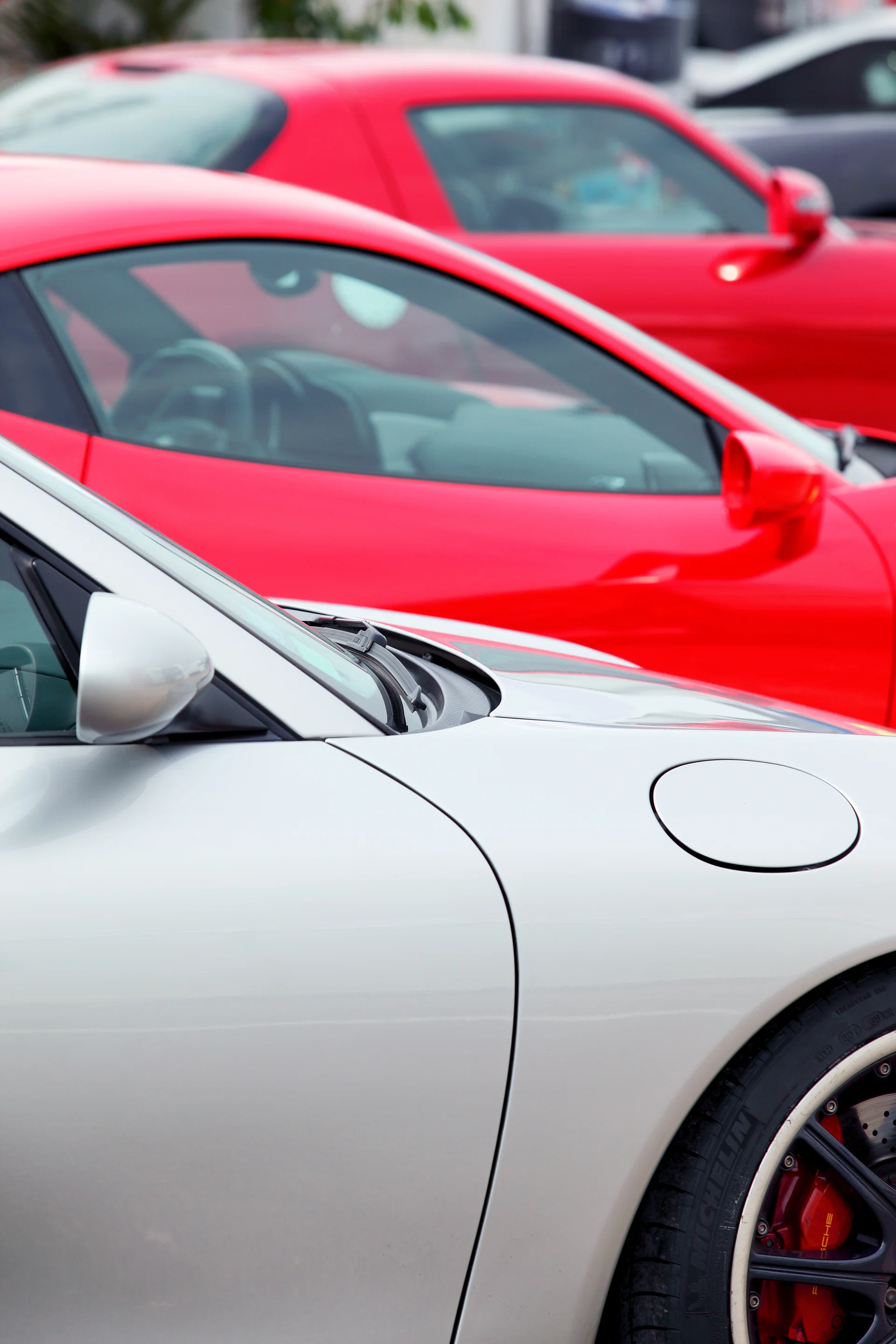 Many Sports Cars Parked Row Vertical View. Cars wallpaper. 3744×5616px. Free download for personal use.