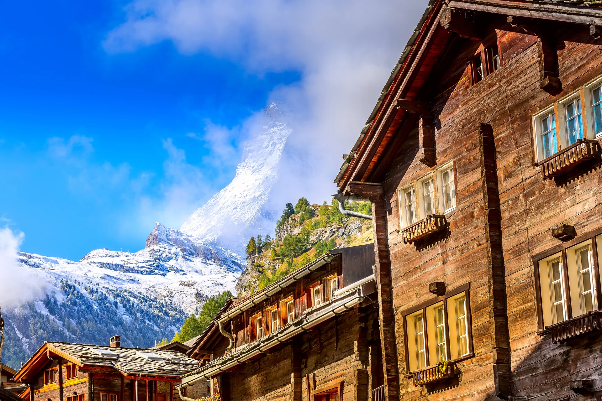 Matterhorn Snow Mount Closeup Zermatt Alpine House Roof Switzerland Swiss Alps. Uncategorized wallpaper. 5760×3840px. Free…
