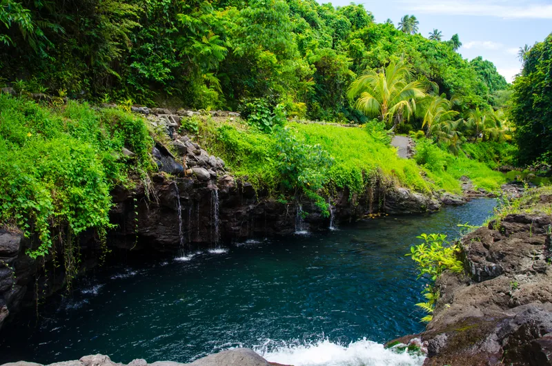 Mesmerizing Shot Afu Aau Waterfall Samoa