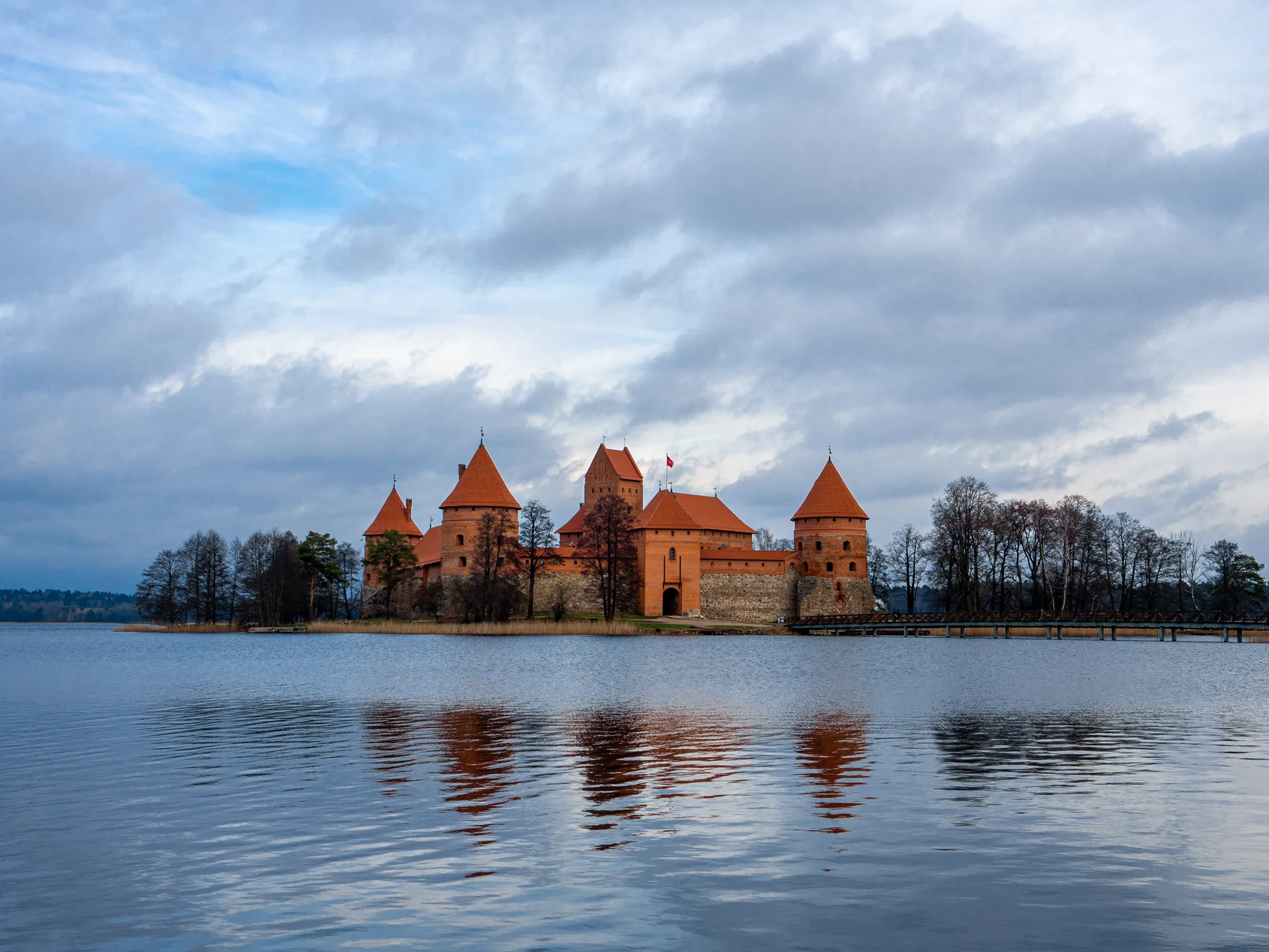 Mesmerizing View Trakai Island Castle Trakai Lithuania Surrounded By Calm Water. Nature wallpaper. 4608×3456px. Free downl…