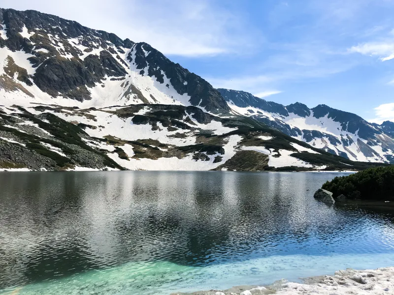 Mountain Scenery Reflecting Water Picturesque Winter Nature Tatra National Park